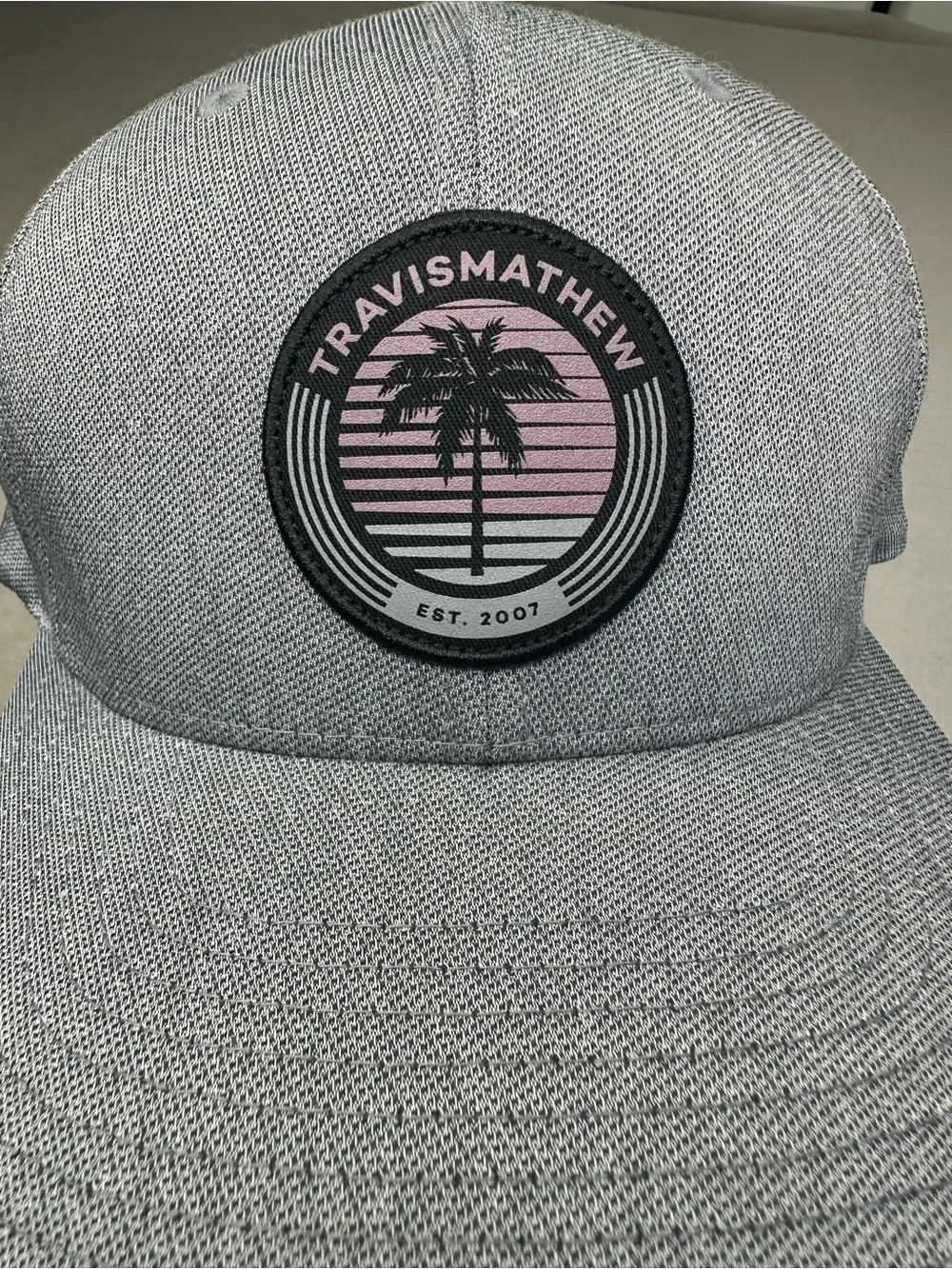 Travis Mathew Gray Men's Palm Logo Cap